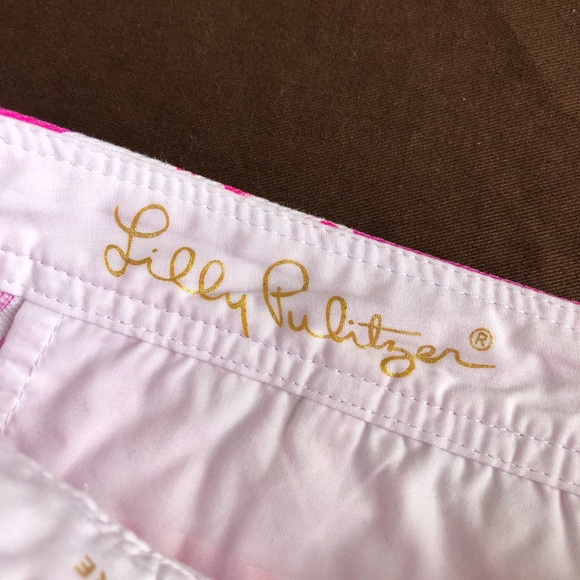 Lilly Pulitzer Liana Magenta Tons of Fun Shorts 8 - Picture 5 of 7